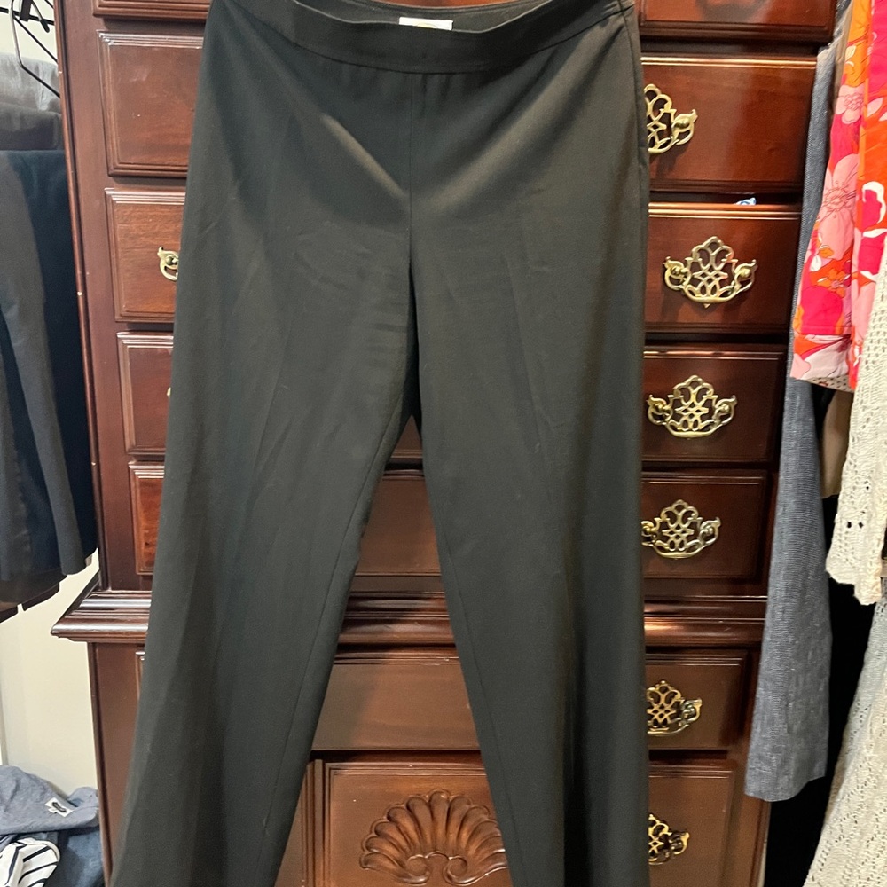 Talbots Classic Black Wide Leg Trousers